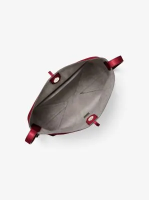 Junie Large Pebbled Leather Messenger