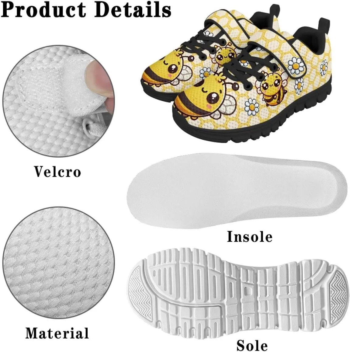 Kids Road Running Shoes Strap Athletic Sneakers Sport Shoes Mesh Shoes Teens Girls Boys Travel Walking Shoes