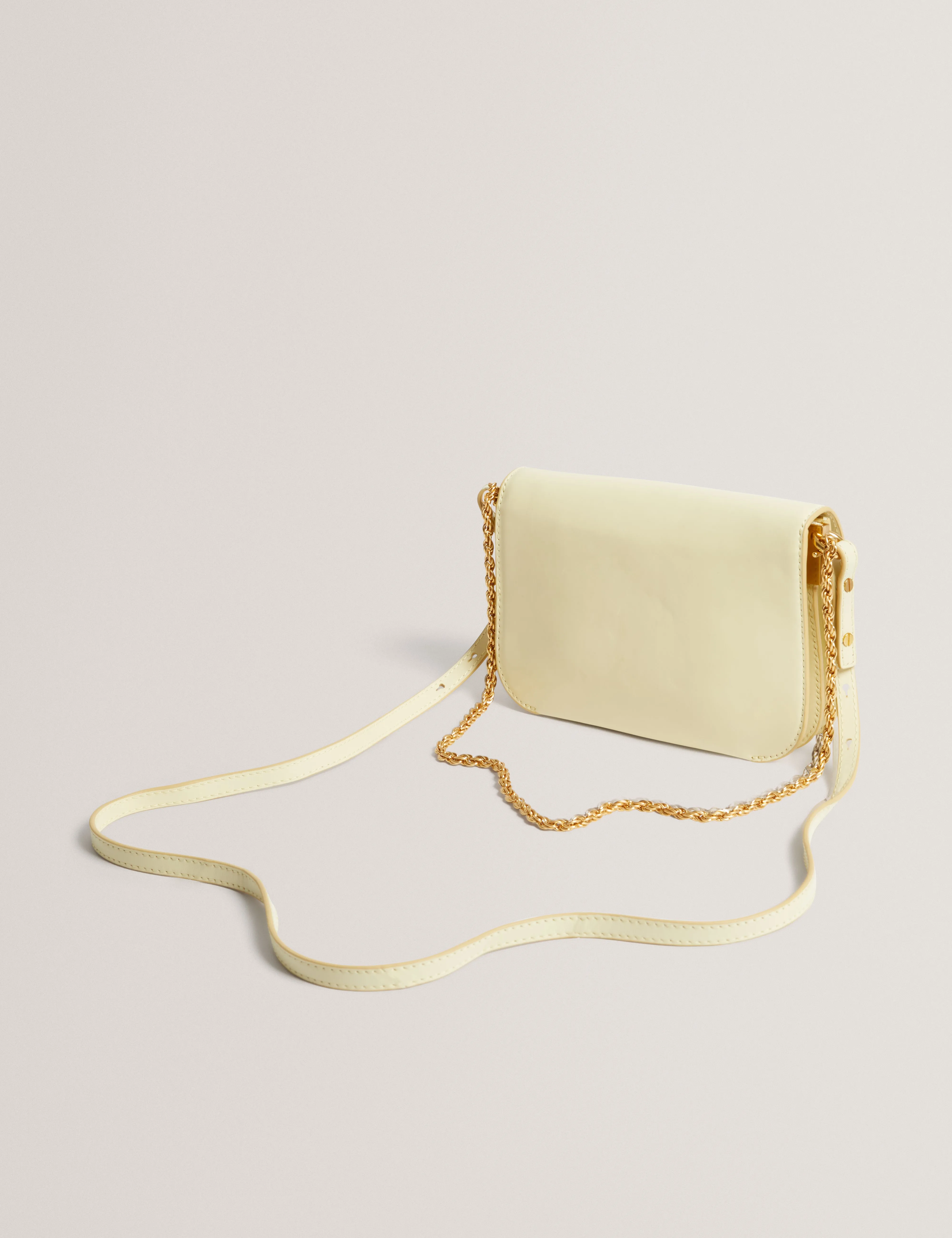 Kkaysa Polished Small Leather Crossb Lt-Yellow