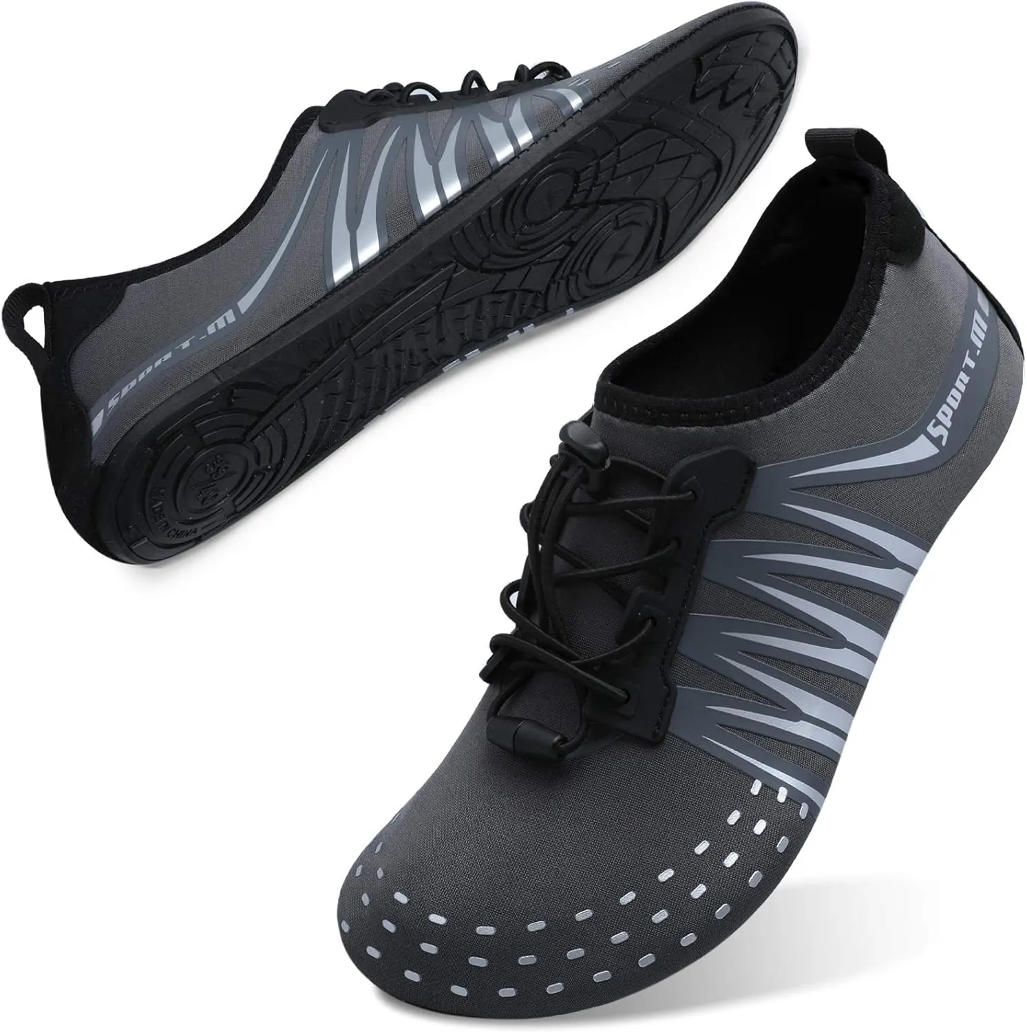 L-RUN Womens Mens Water Shoes Barefoot Skin Aqua Socks for Run Dive Surf Pool Beach Yoga Quick Dry Swim Shoes Non-Slip