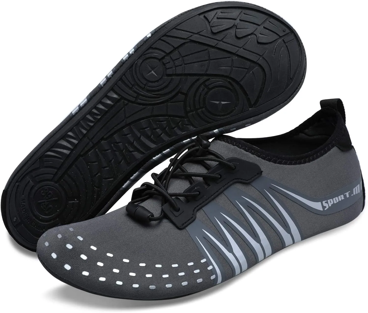 L-RUN Womens Mens Water Shoes Barefoot Skin Aqua Socks for Run Dive Surf Pool Beach Yoga Quick Dry Swim Shoes Non-Slip