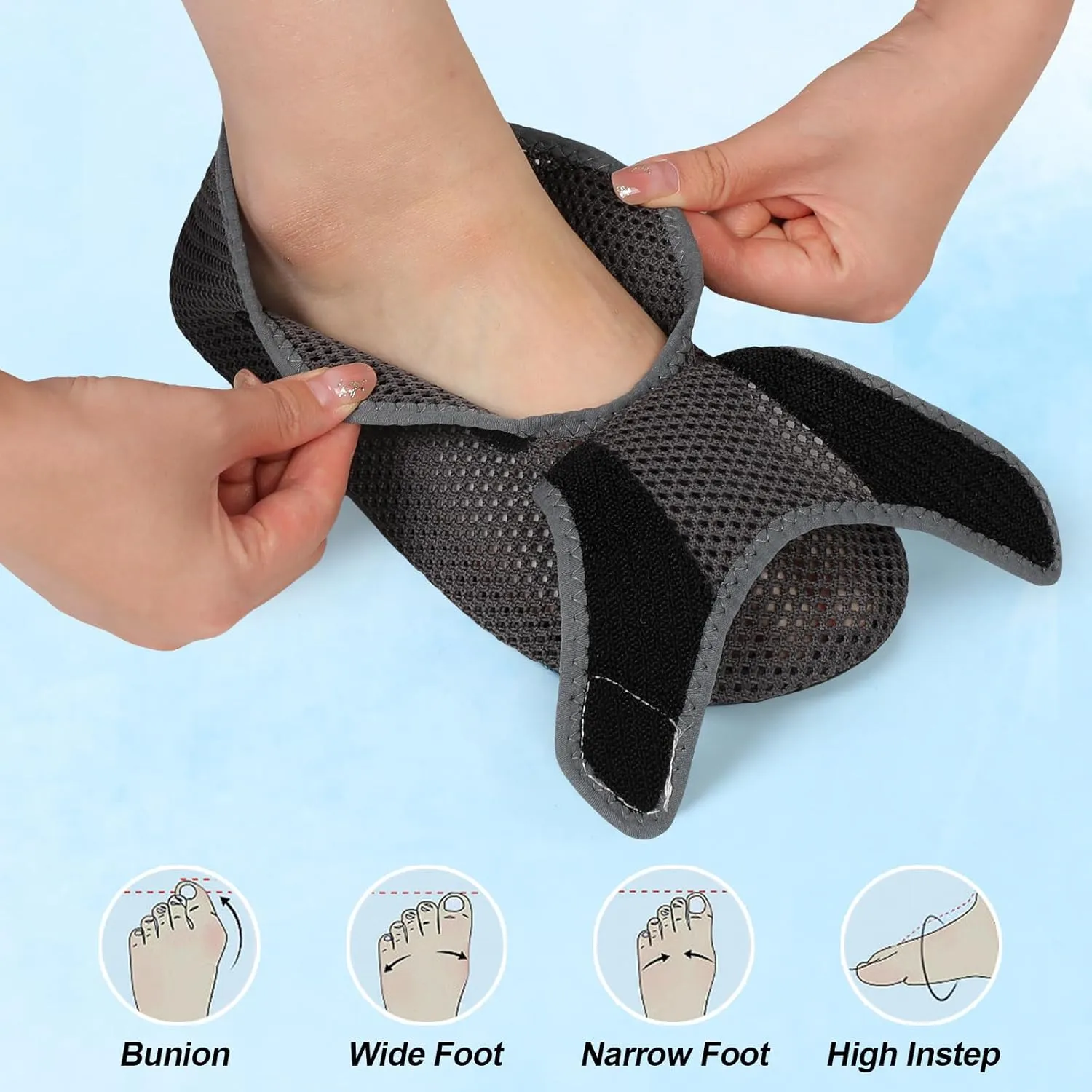 L-RUN Womens Mens Water Shoes Wide Toe Barefoot Swim Shoes for Beach Pool Sand Yoga Quick Dry Adluts Aqua Sock Non Slip