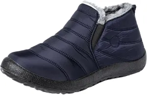 Lausiuoe Snow Boots For Women Waterproof Insulated Wide Width Warm Ankle Booties Comfortable Fur Lined Winter Shoes