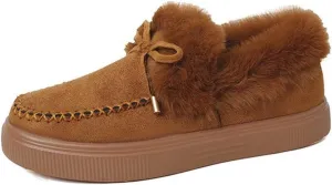 Lausiuoe Winter Boots For Women 2022 Trendy Warm Fur Lined Snow Outdoor Booties Casual Fashion Comfortable Fuzzy Shoes