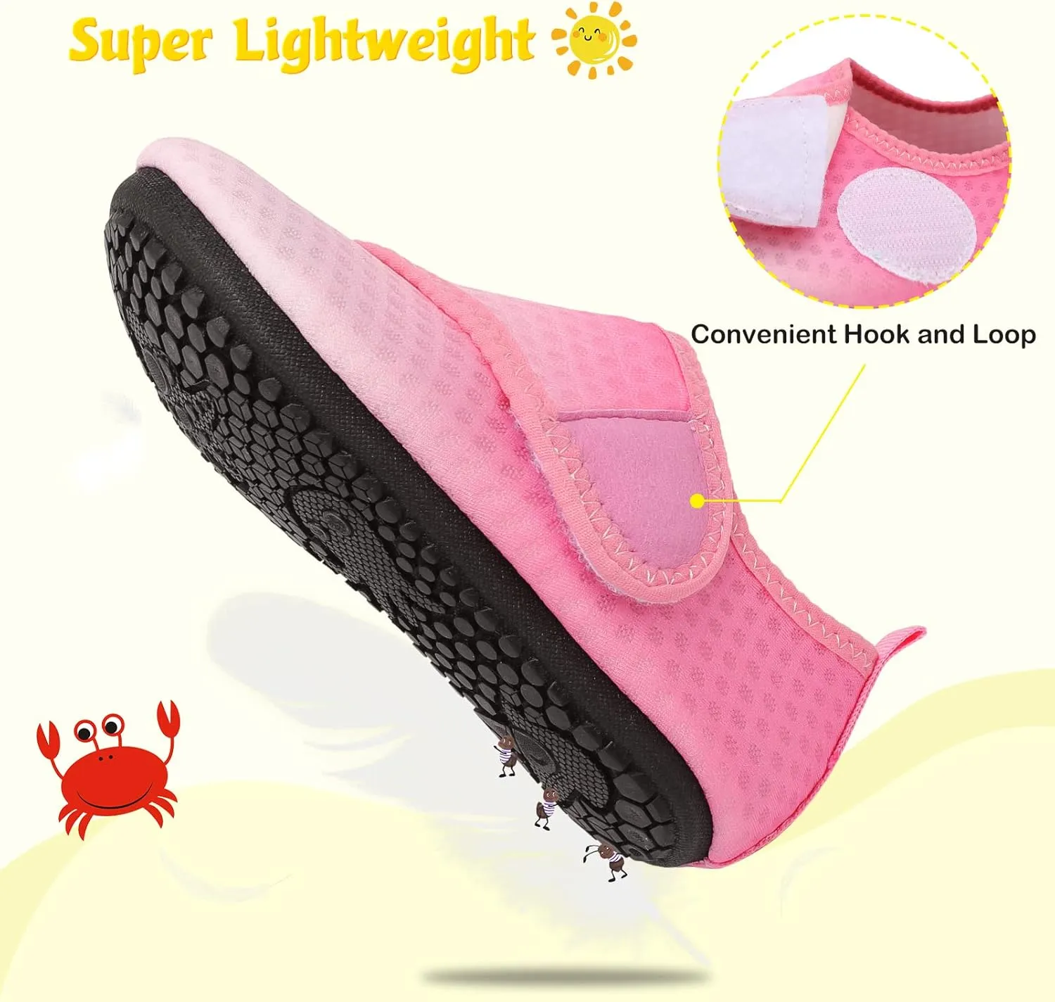 LeIsfIt Toddler Water Shoes Girls Boys Swim Beach Shoes Barefoot Aqua Socks Kids Non-Slip Water Socks