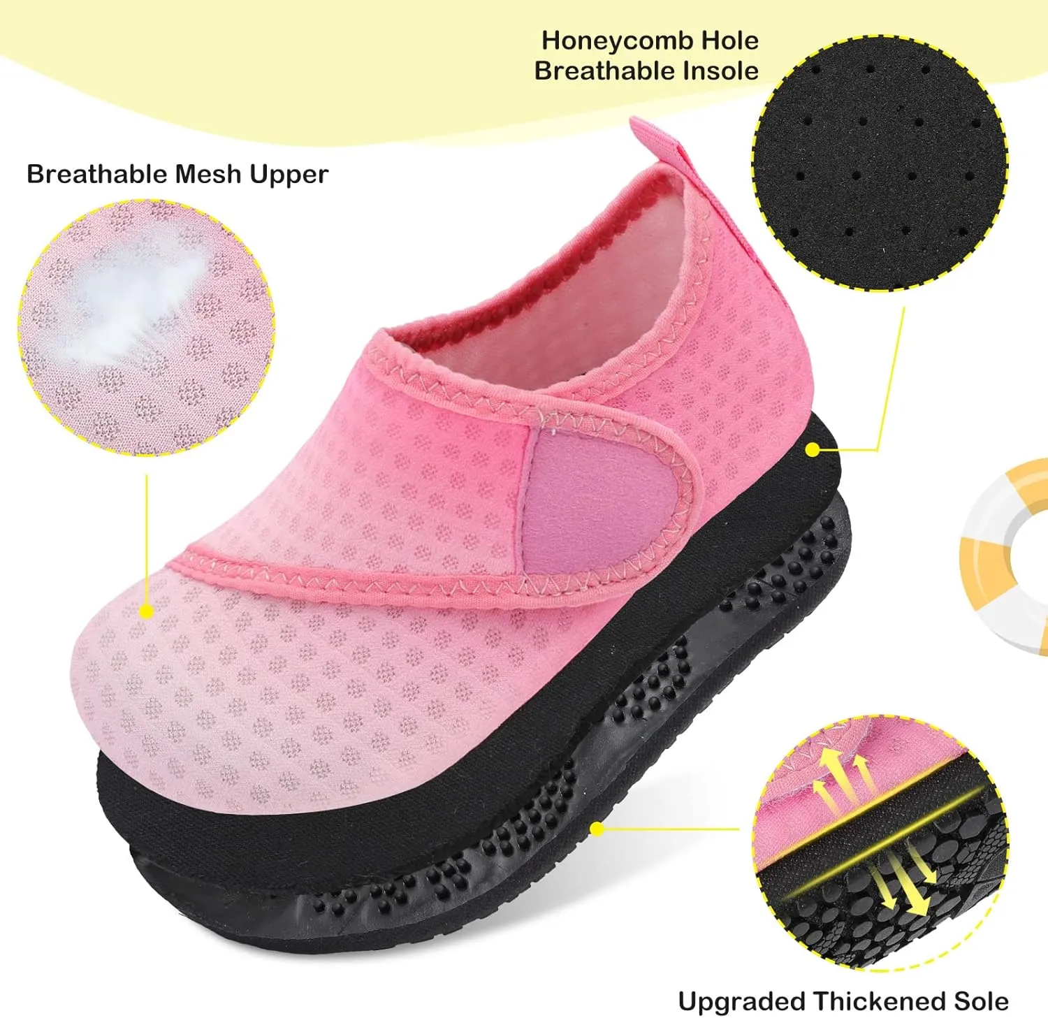 LeIsfIt Toddler Water Shoes Girls Boys Swim Beach Shoes Barefoot Aqua Socks Kids Non-Slip Water Socks