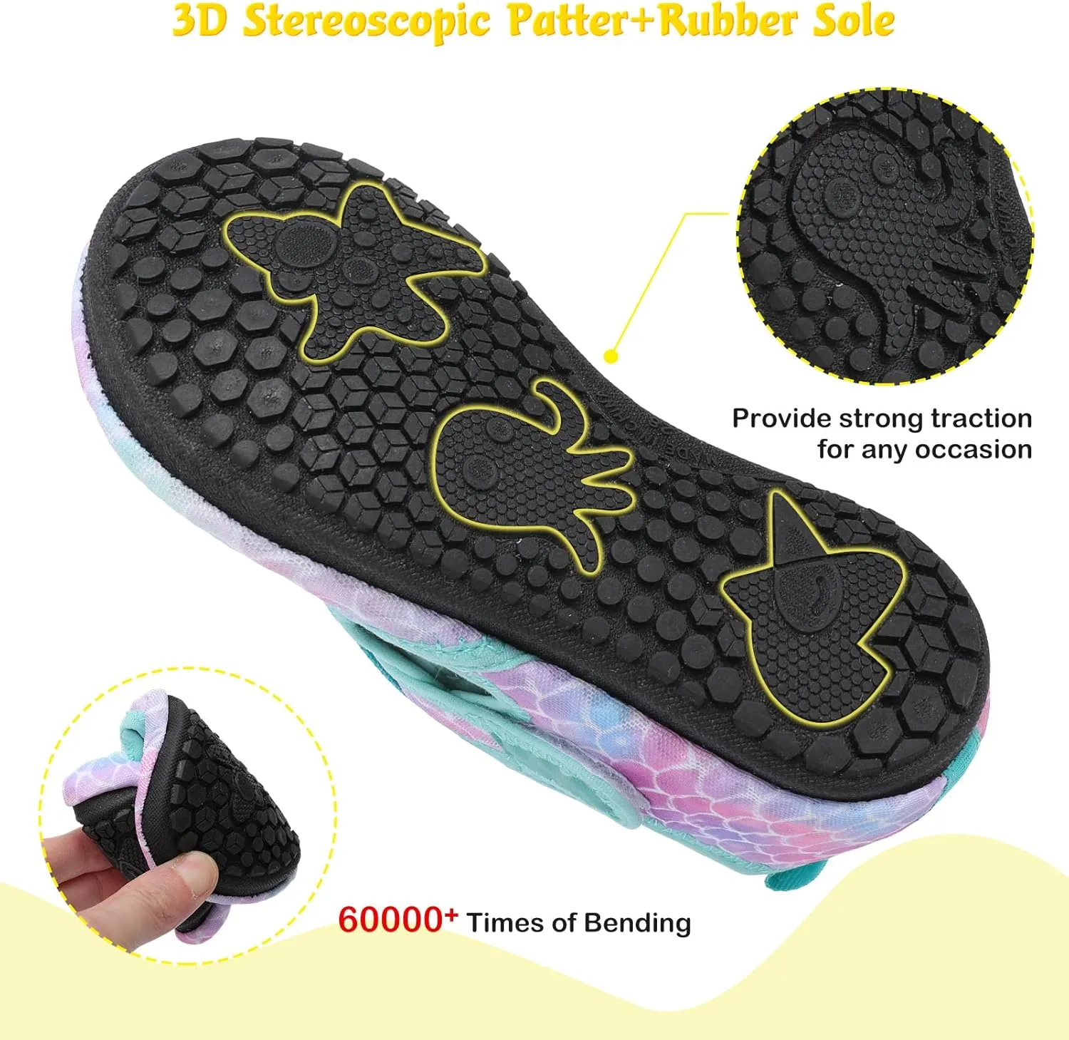 LeIsfIt Toddler Water Shoes Girls Boys Swim Beach Shoes Barefoot Aqua Socks Kids Non-Slip Water Socks