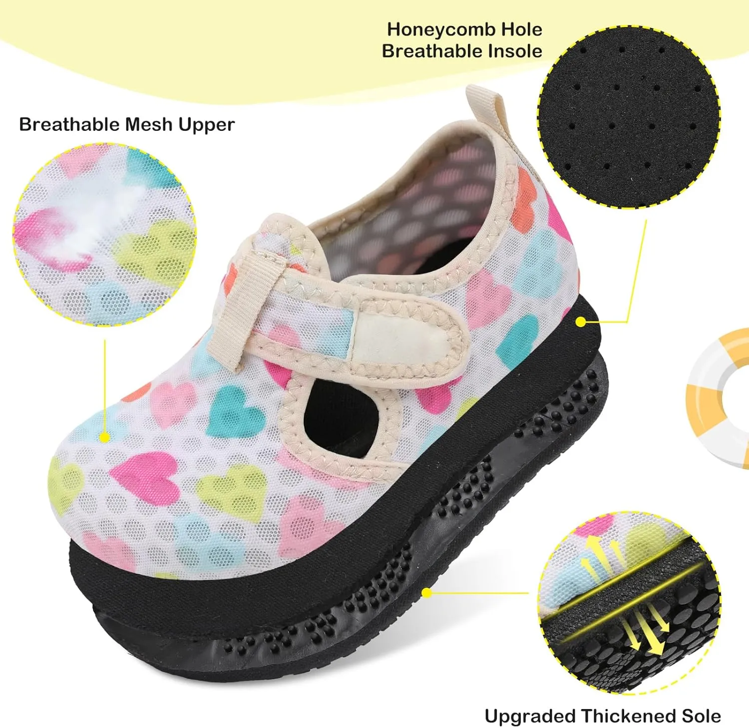 LeIsfIt Toddler Water Shoes Girls Boys Swim Beach Shoes Barefoot Aqua Socks Kids Non-Slip Water Socks