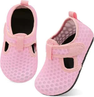 LeIsfIt Toddler Water Shoes Girls Boys Swim Beach Shoes Barefoot Aqua Socks Kids Non-Slip Water Socks