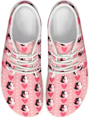 Low-Top Barefoot Shoes Breathable Waterproof Walking Shoe for Women Lightweight Anti-Skid Sneakers for Athletic US 6-13.5 White Sole