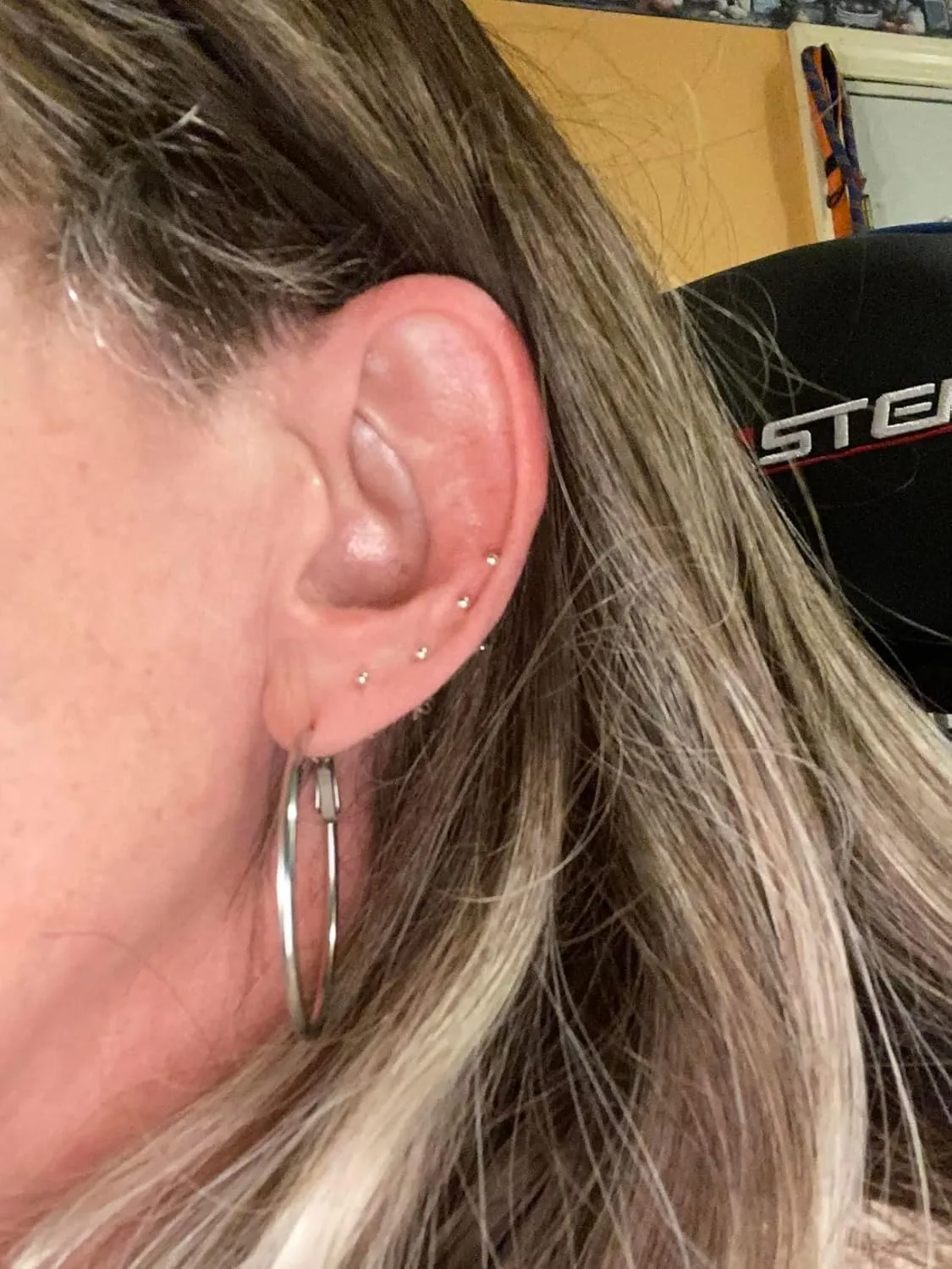Marynn Big Gold Hoop Earrings for Women,Dainty Gold Hypoallergenic Rose Gold Silver Hoop Earrings,Stainless Steel Large