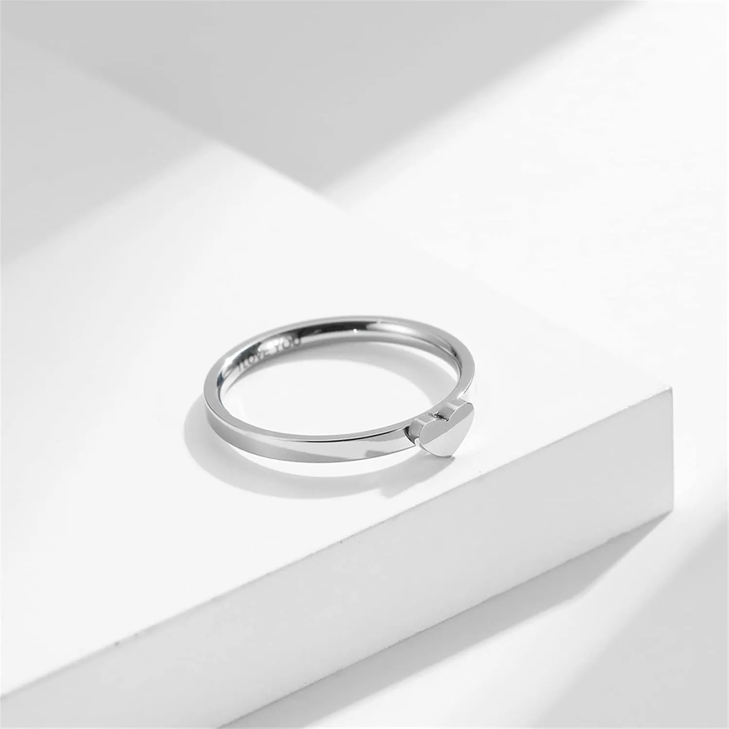 Matching Rings for Couples, Couple Heart Rings Set Couple Rings I LOVE YOU Matching Heart Promise Rings for Her and Her Engagement Wedding Ring