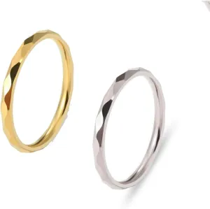 Matching Rings for Couples His Hers Couples Rings Set Stainless Steel Promise Rings Gold Silver Pinky Rings Wedding Engagement Bands for BF GF Him Her Valentines Day Gifts