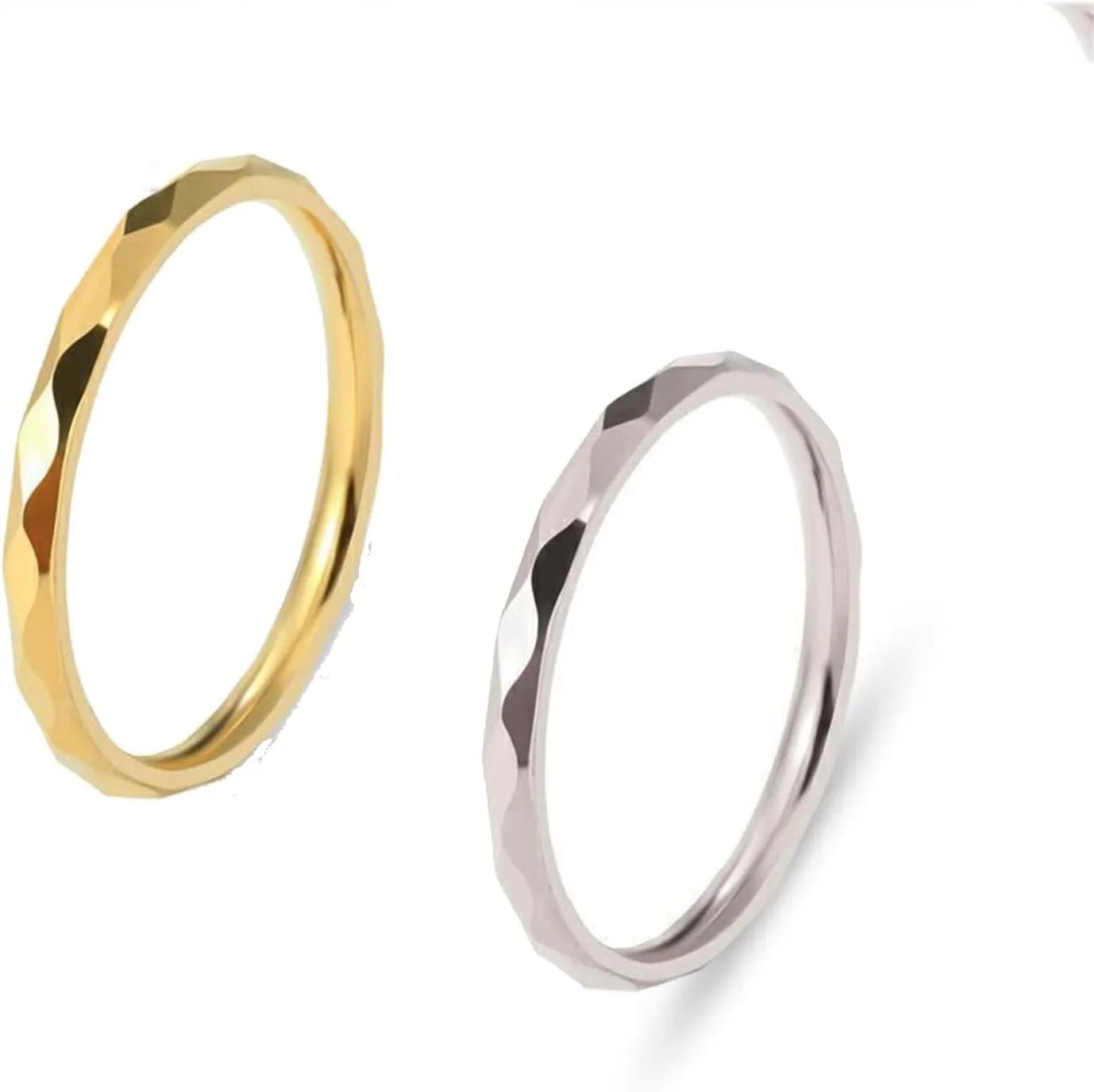 Matching Rings for Couples His Hers Couples Rings Set Stainless Steel Promise Rings Gold Silver Pinky Rings Wedding Engagement Bands for BF GF Him Her Valentines Day Gifts