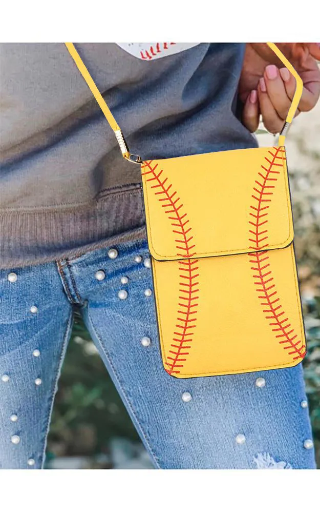 MB0057 Softball Cellphone Crossbody Bag