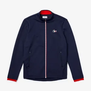 Men's Lacoste Sport Jeux Olympiques Bi-Material Zippered Jacket - Sh7641