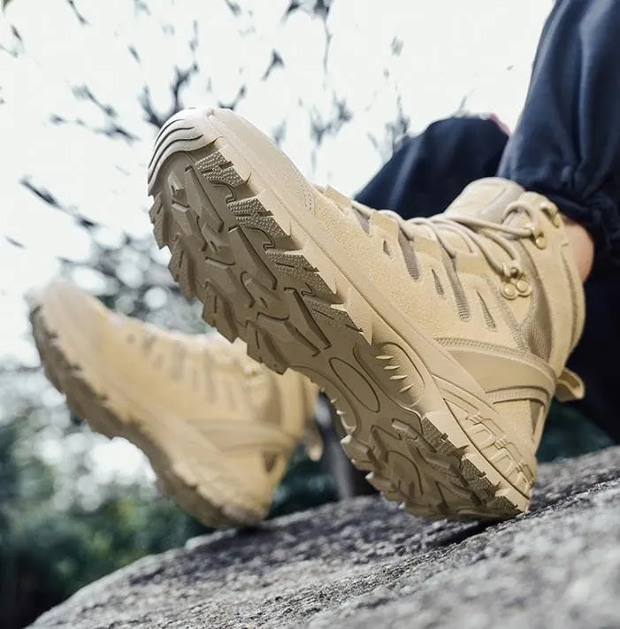 Men's military tactical boots Waterproof Hiking Boots Tactical Boots for Men Outdoor Lightweight Work Boots High-top Hiking Boots
