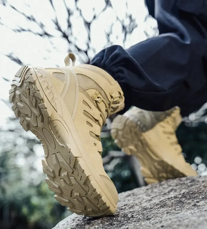 Men's military tactical boots Waterproof Hiking Boots Tactical Boots for Men Outdoor Lightweight Work Boots High-top Hiking Boots