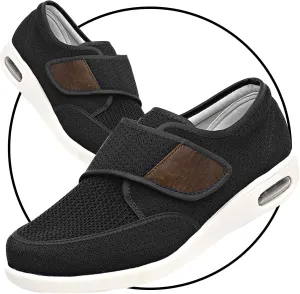 Men's Wide Fit Slip-On Trainers | Comfortable Memory Foam Casual Walking Shoes for Gym and Sports