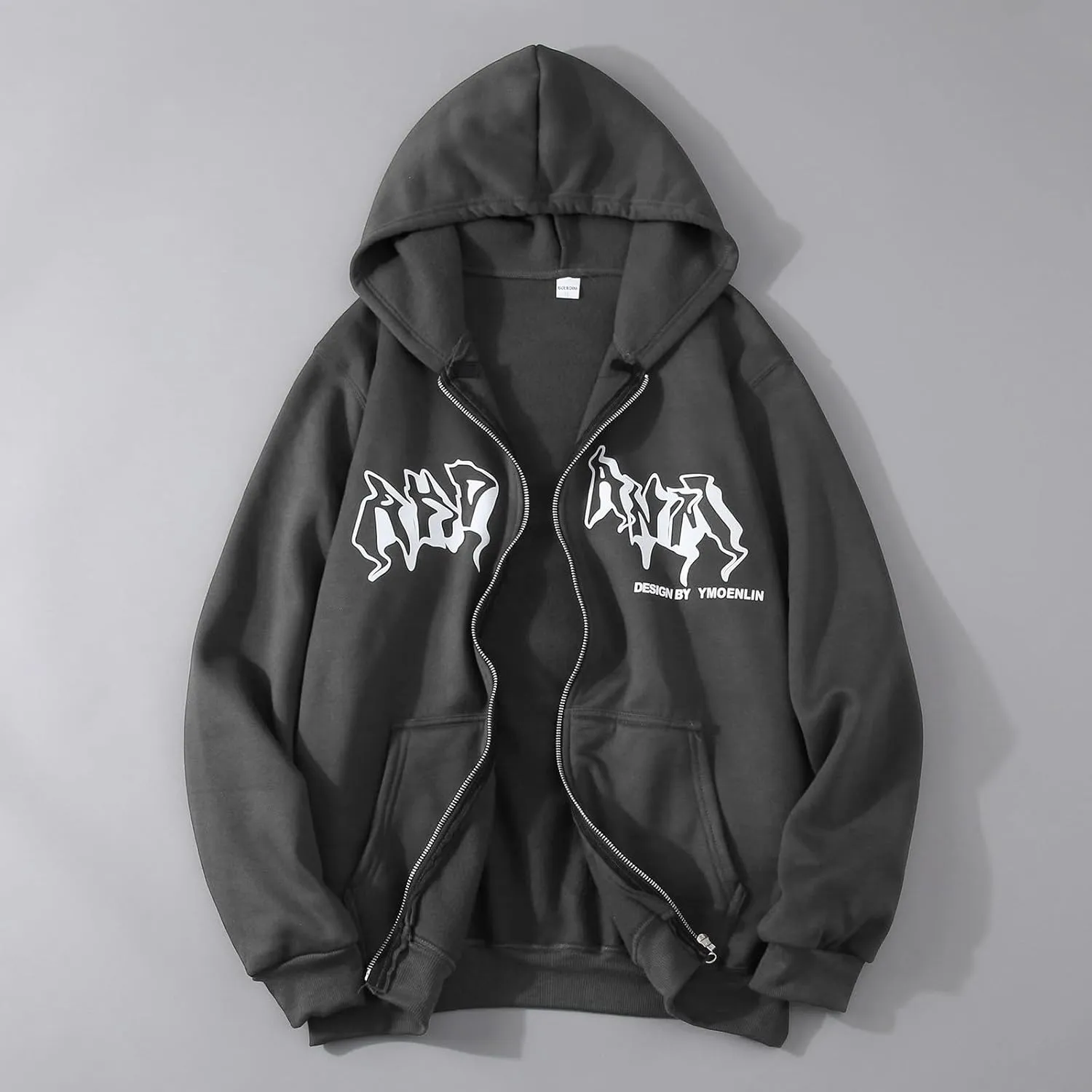 Mens Zip Up Hoodies Trendy Outwear with Pockets Hooded Sweatshirt Loose Fit Casual Fall Spring Warm Slim Fit Sweater Jacket