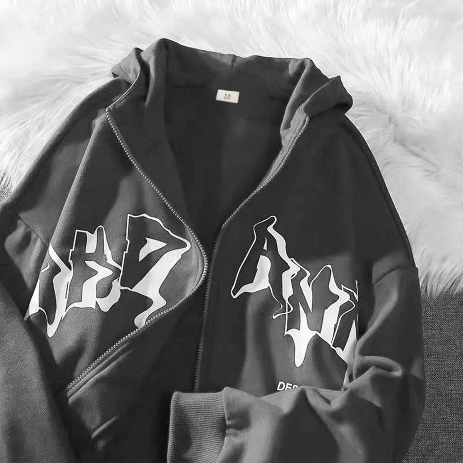 Mens Zip Up Hoodies Trendy Outwear with Pockets Hooded Sweatshirt Loose Fit Casual Fall Spring Warm Slim Fit Sweater Jacket
