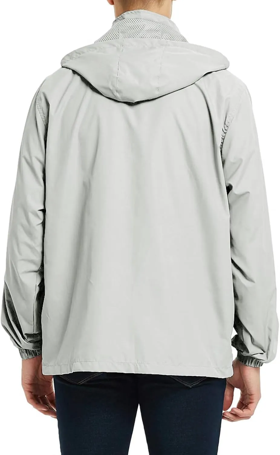 Mens Zip up Jackets Stand Collar Windbreakers Loose Casual Windcheaters Plain Fashion Coats Outdoor Fall Winter New