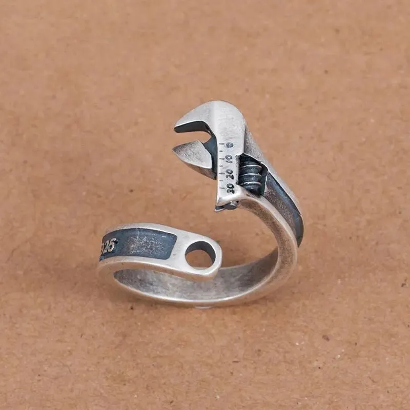 Metal Wrench Open Rings for Men