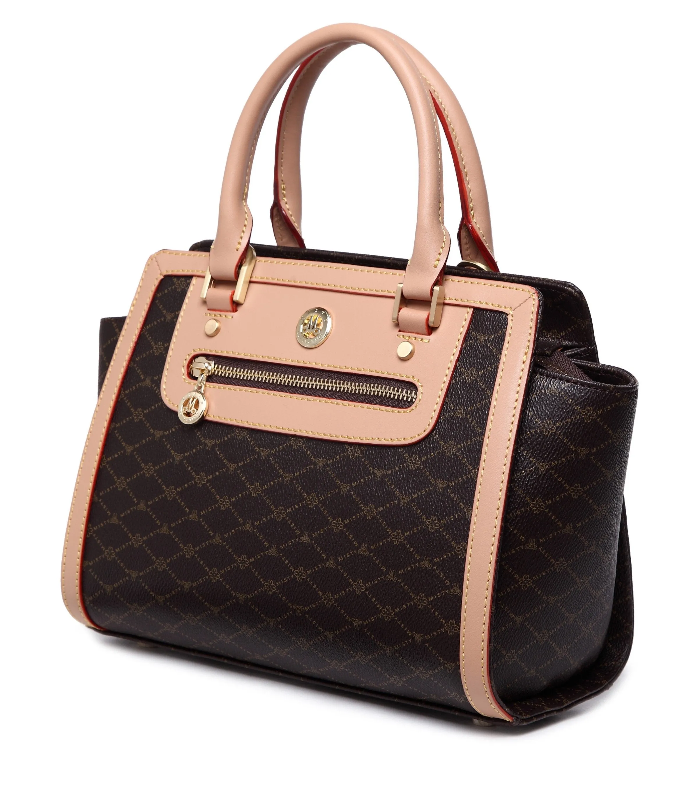 Misty Graceful Glint Leather Handbag