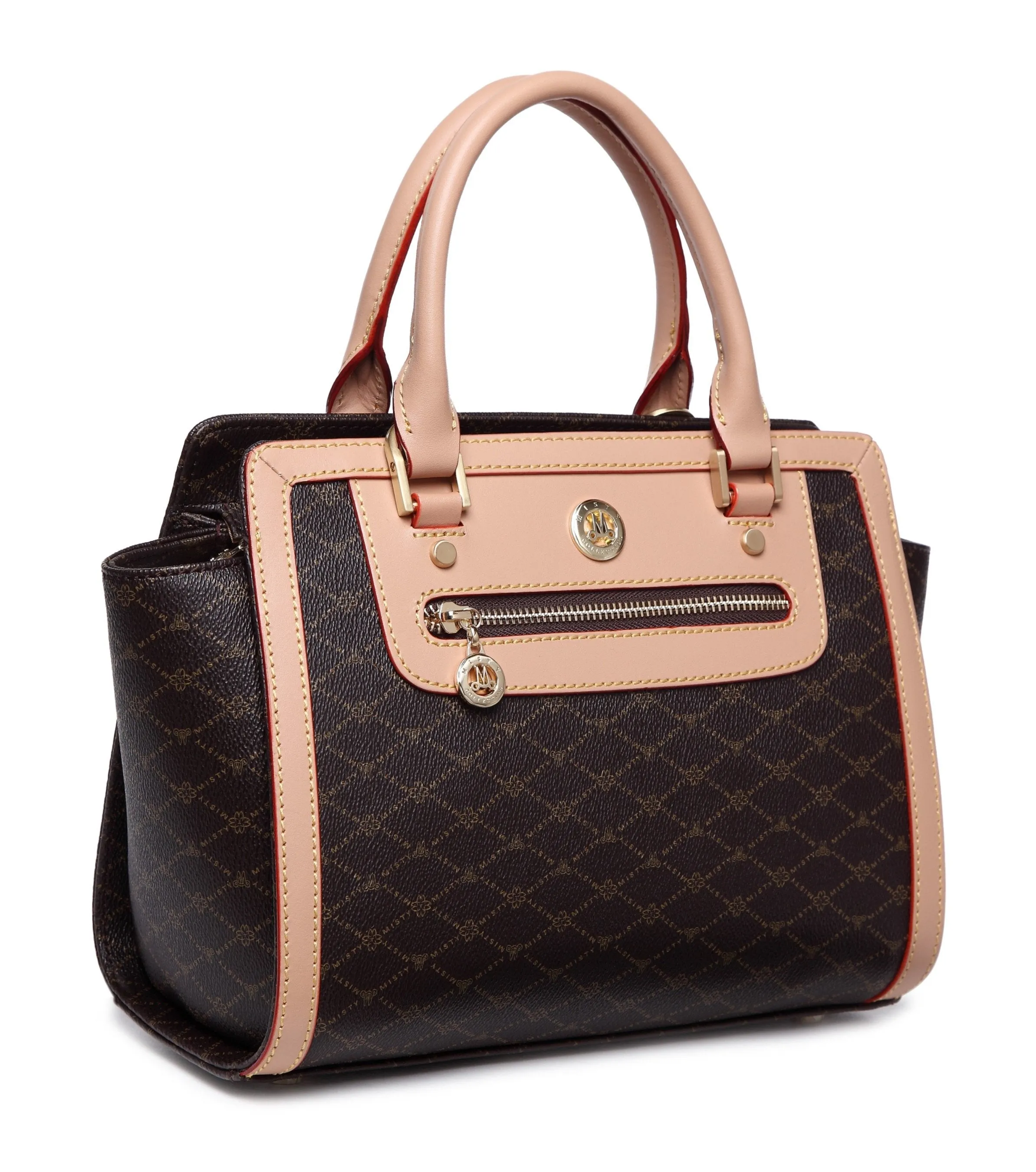 Misty Graceful Glint Leather Handbag