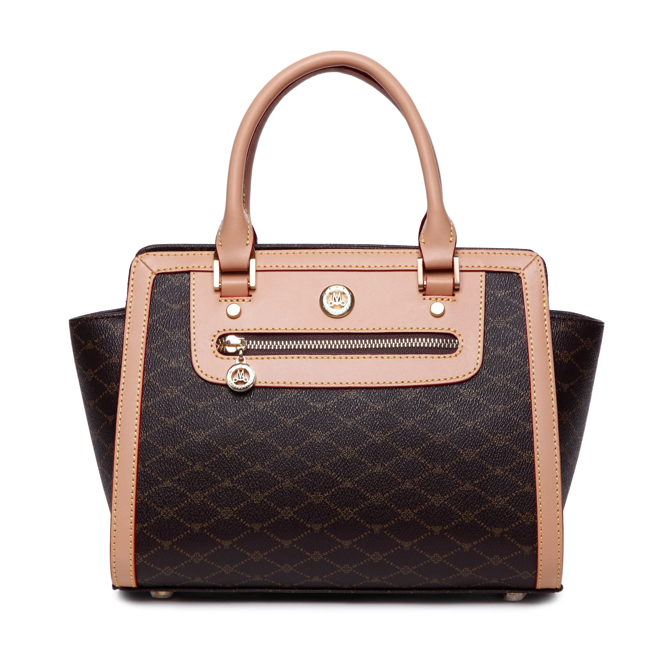 Misty Graceful Glint Leather Handbag