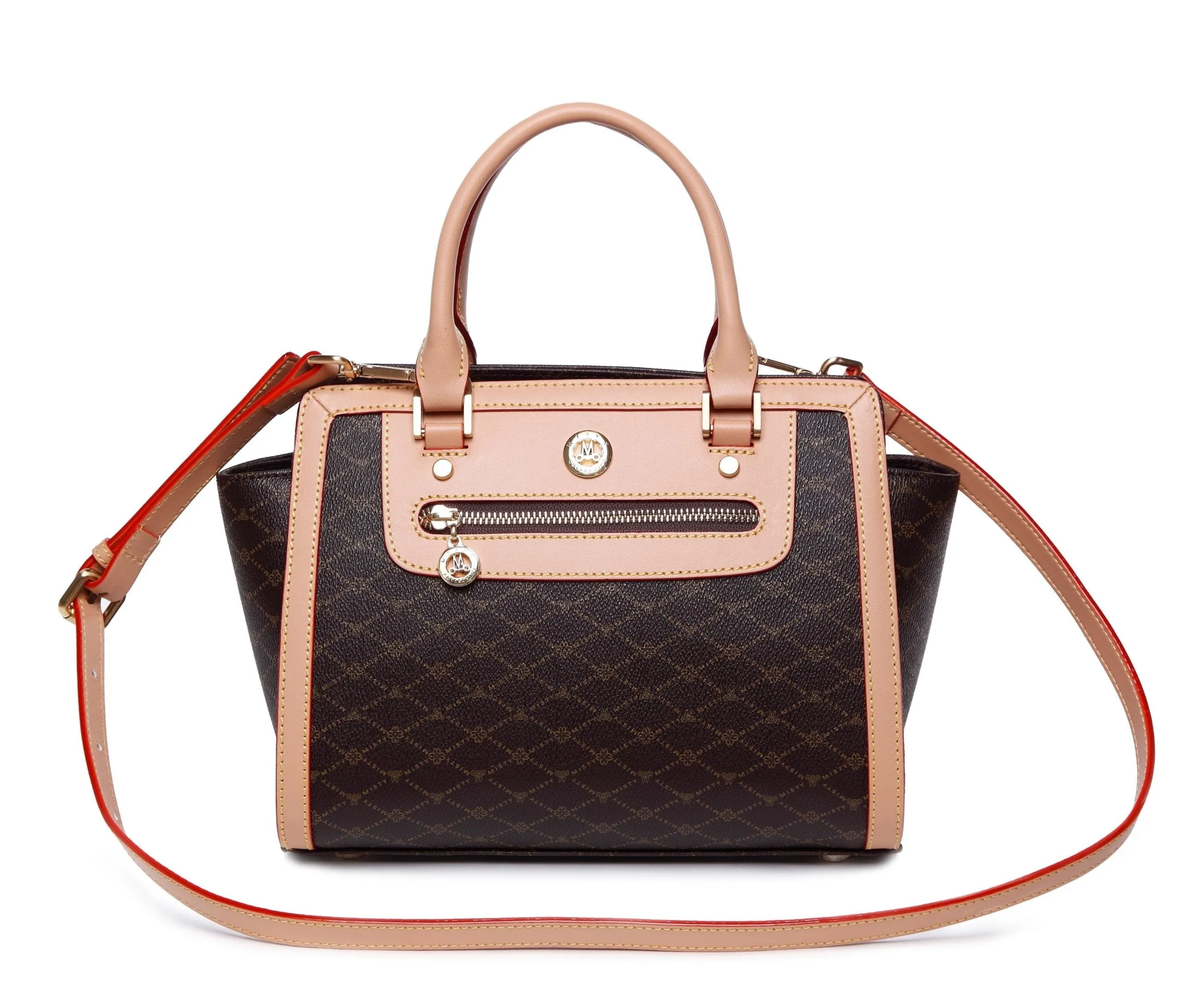 Misty Graceful Glint Leather Handbag