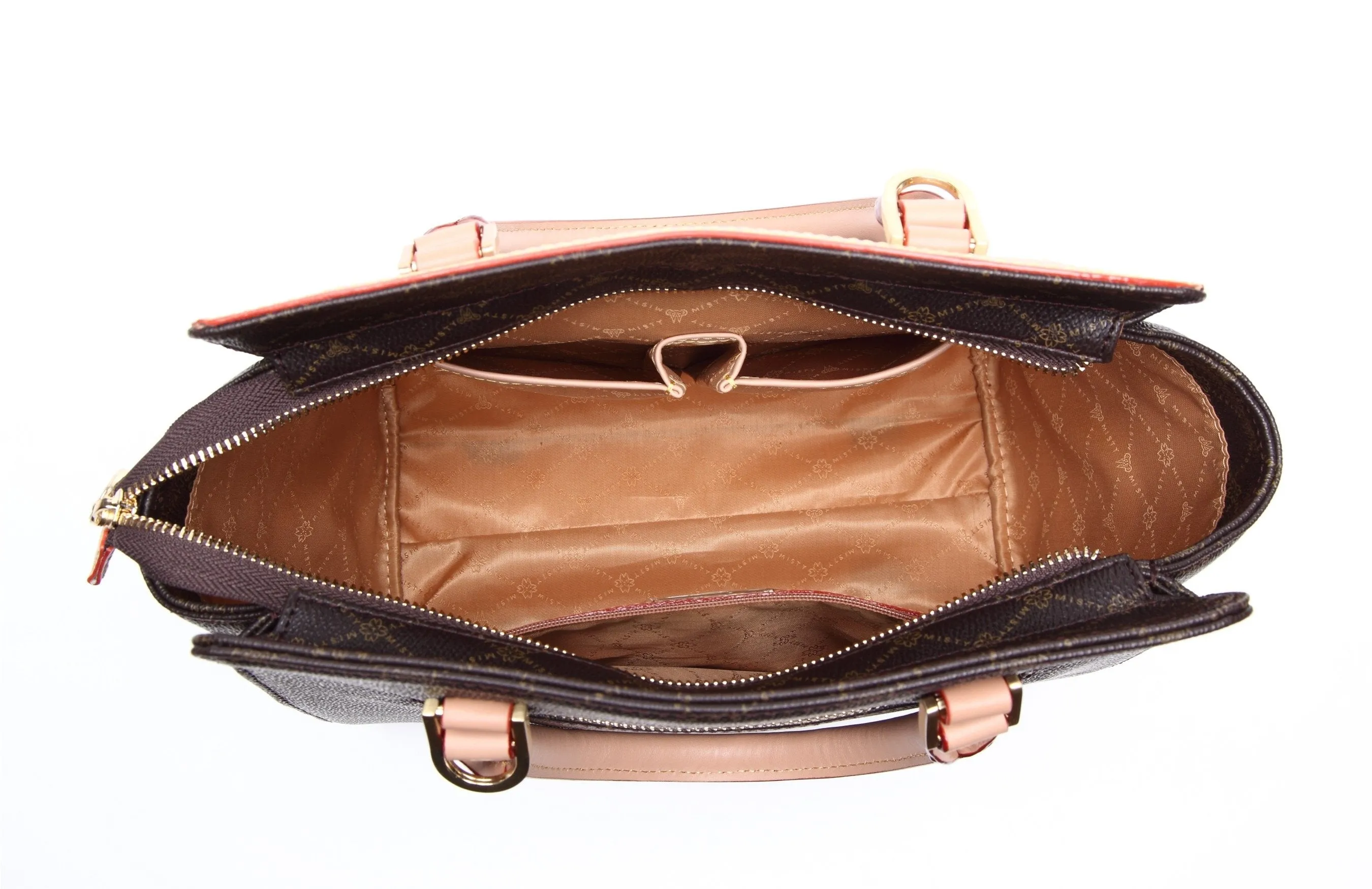 Misty Graceful Glint Leather Handbag