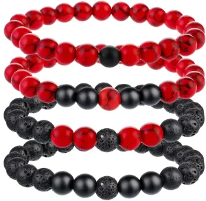 MJartoria BFF Bracelets for 2- Beaded Matching Bracelets Adjustable Strand Best Friends Bracelet Handmade Natural Stone Friendship Bracelets Jewelry Gifts for Women Couples