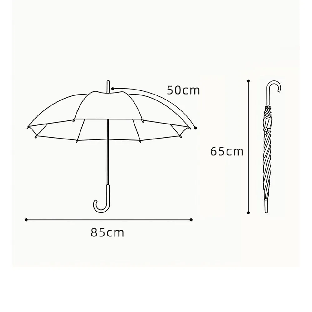 Mr.Bowtie Bunny Transparent Style Green Umbrella for Kids