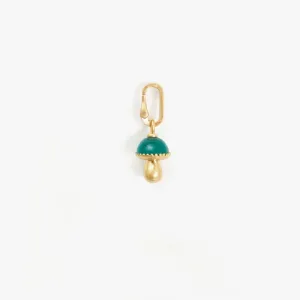 Mushroom Charm (Vintage Gold   Green)