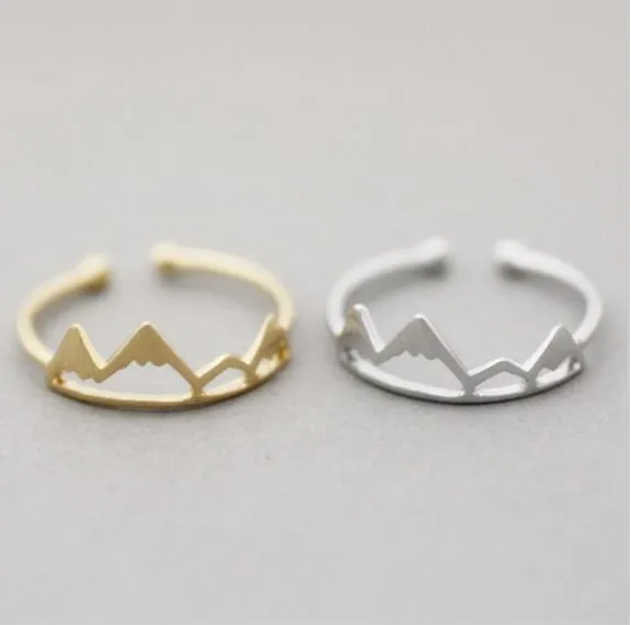 New Fashoin Open Snow Mountain Rings For Women Birthday Gift