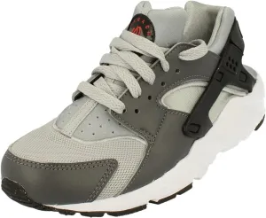 Nike Huarache Run GS Trainers DX1091 Sneakers Shoes (UK 3 US 3.5Y EU 35.5, Wolf Grey Black Dark Grey 001)