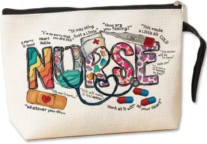 Nurse Appreciation Gifts, Nurse Gifts for Women, Funny Nurse Makeup Bag Nurse Appreciation for RN Nurses, Graduation Christmas Birthday Nurses Week Nursing Gifts for Doctor School  Heart Medicine