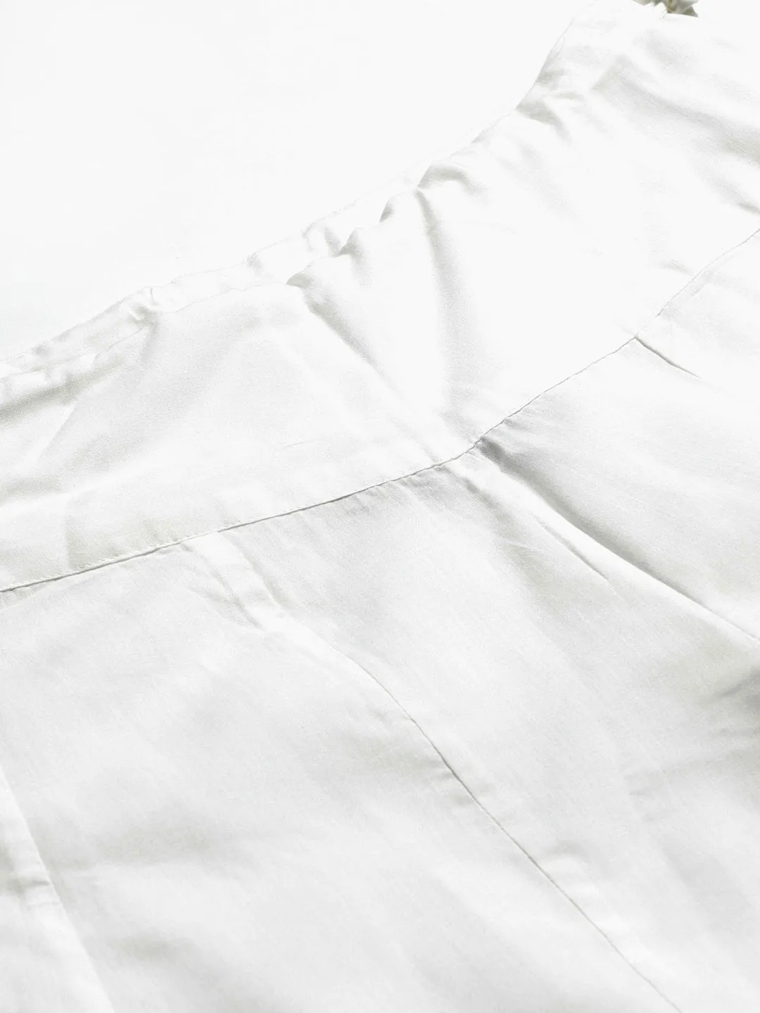 Off White Flared Chikankari Palazzo