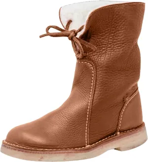 Platform Boots Ankle Boots for Women Casual Winter Round Head Lace-Up Solid Color Flat Bottom Large Size Snow Booties