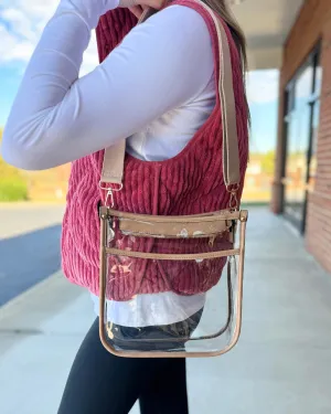 Posie Clear Crossbody in Sand