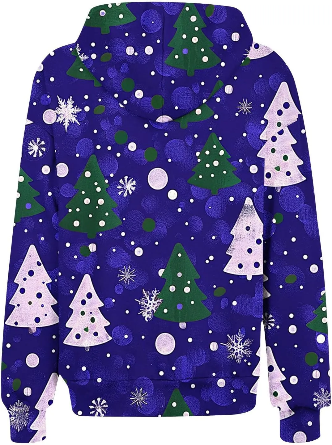 Quilted Jackets for Women Casual Christmas Print Winter Coats Full Zip Hoodies Long Sleeve Sweatshirt with Pockets