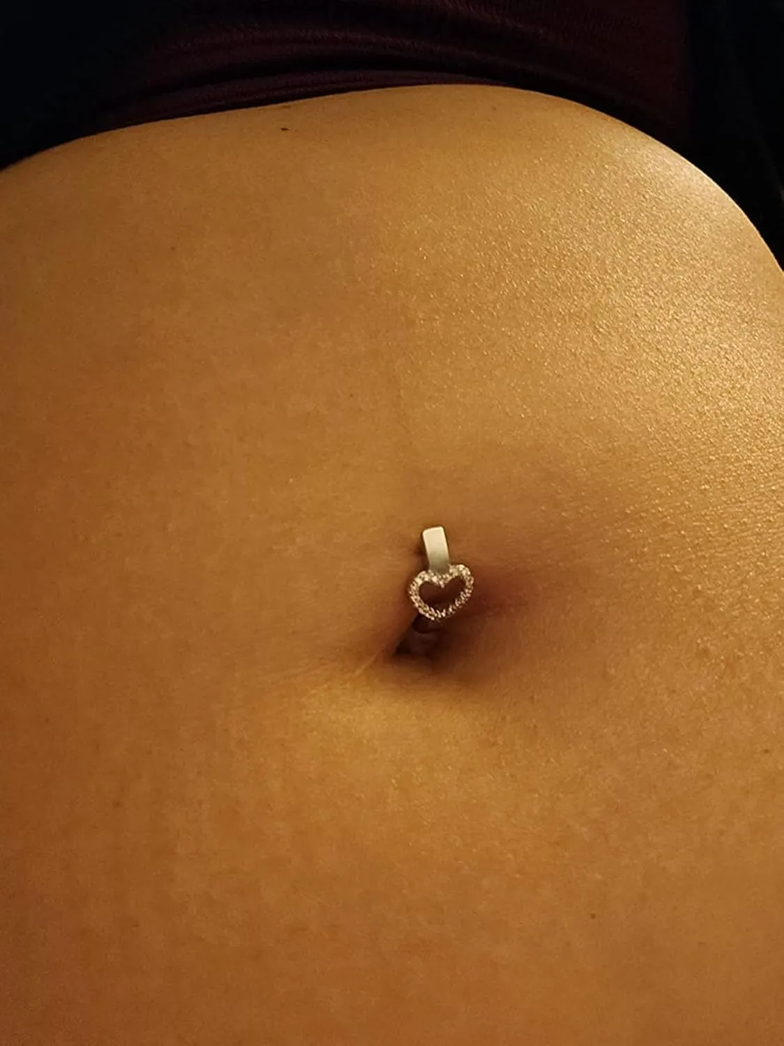 QWALIT Belly Button Rings 14G Surgical Steel Belly Rings CZ Opal Navel Piercing Jewelry for Women Girls 3/8" 10mm Silver Rose Gold