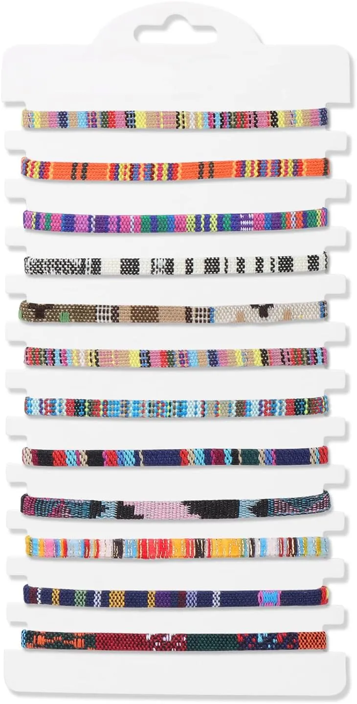 Raicegs 12PCS Friendship String Bracelets for Teen Women Man Boho Surfer Beach Bracelets Anklets Set Handmade Bracelets Bulk Jewelry for Women Man