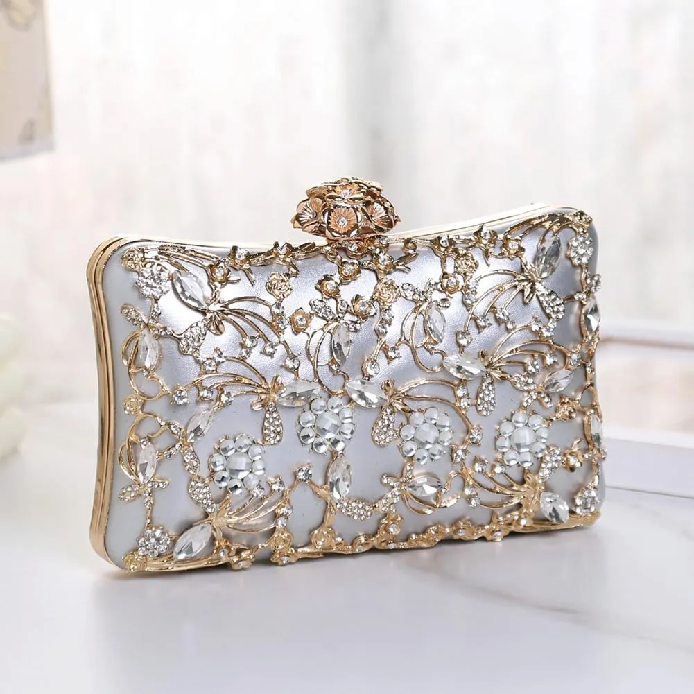 Rhinestone Evening Bags Women Sparkly Crystal Clutch Purses Shoulder Handbags for Party Wedding Cocktail Prom 2025
