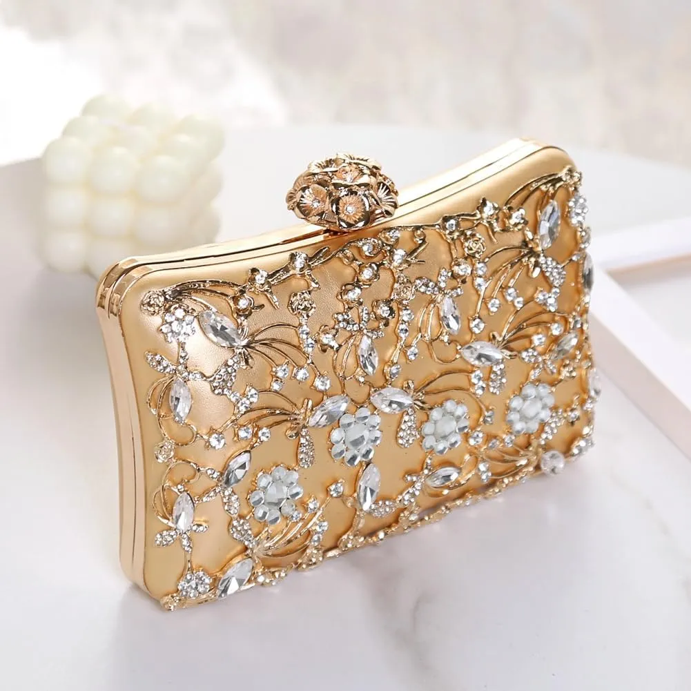 Rhinestone Evening Bags Women Sparkly Crystal Clutch Purses Shoulder Handbags for Party Wedding Cocktail Prom 2025