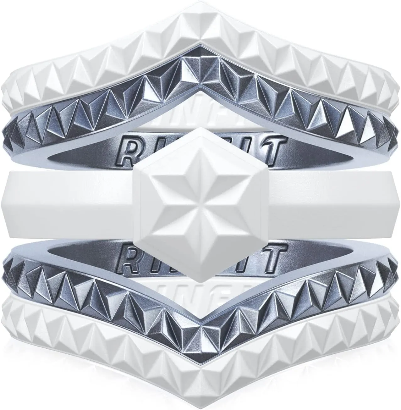 Rinfit Silicone Rings for Women - Rubber Wedding Bands Womens - Stackable Silicone Rings Couture - Patented Design