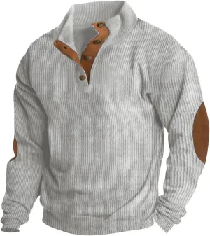 RTRDE Men's Henley Pullover Sweatshirts Long Sleeve Shirts Casual Thermal Loose Fit Button Up Pullovers, S-3XL
