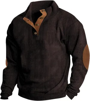 RTRDE Men's Henley Pullover Sweatshirts Long Sleeve Shirts Casual Thermal Loose Fit Button Up Pullovers, S-3XL