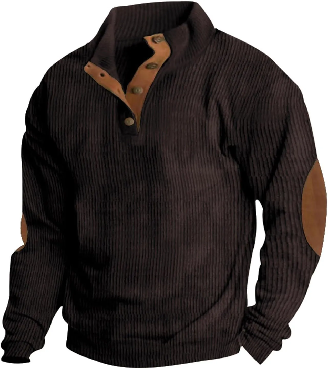 RTRDE Men's Henley Pullover Sweatshirts Long Sleeve Shirts Casual Thermal Loose Fit Button Up Pullovers, S-3XL